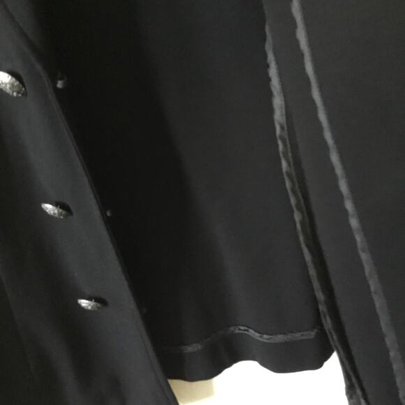 Chico's Black Double Row Hood w/ Eye Closure Blazer - Picture 6 of 13